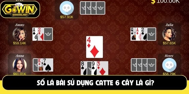 Số lá bài sử dụng Catte 6 cây là gì?