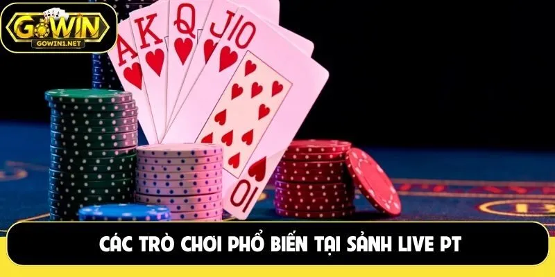 Các trò chơi phổ biến tại sảnh live PT